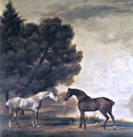 Two Horses Belonging to Sir Henry Bridgeman MP, Communing with Each Other
