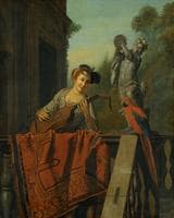 A Guitar player and parrot