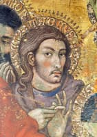 Self Portrait as Saint Thaddeus (Detail from the altarpiece 'Assumption of the Virgin'