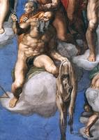 Self Portrait as the Flayed Skin of Saint Bartholomew (Detail from 'The Last Judgement')