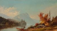 Figure with Canoe