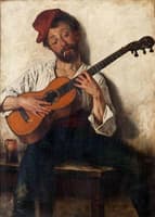 Man playing the guitar