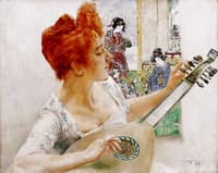 Woman with a lute