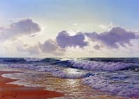 Sunrise over Cresting Waves