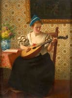 Woman with a mandolin