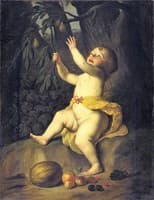 Cherub Picking Fruit