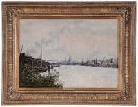 The Port at Rouen with Notre Dame
