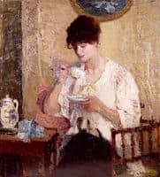 Young Woman Drinking Tea