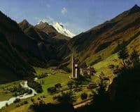 The village Heiligenblut Grossglockner in the background