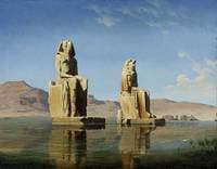 The Colossi of Memnon in Egypt