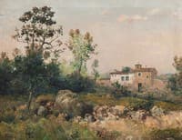 Landscape with houses