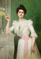 Lady Holding a Fan