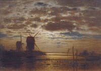 Windmill in Moonlight