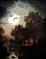 Village forge in the moonlight