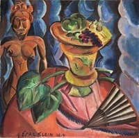 Still-life with African figure