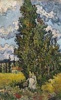 Cypresses with Two Women