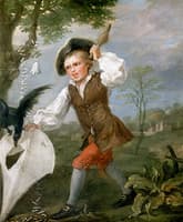 A Boy with a Kite Attacked by a Rook