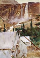 Camp and Waterfall