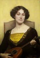 Emilia Floege Playing the Mandolin