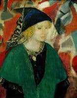 Girl with green shawl