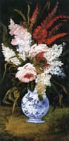 Vase with Gladioli and Lilacs