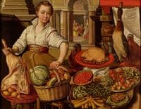 Kitchen Piece, with Jesus in the House of Martha and Mary