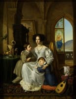 Wilhelmine Luise Prinzessin von Preussen mit ihren Sohnen