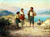 Fisherfolk on a track