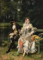 Couple on Park Bench