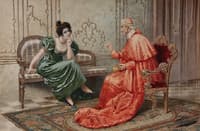 Cardinal and Lady Gossiping
