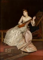 Mädchen mit mandoline