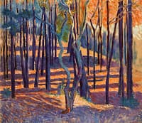 Evening Breeze (study of pines and undergrowth)