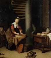 A kitchenmaid ironing