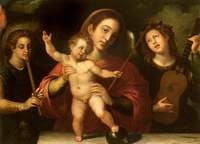 Madonna and Child with musicians