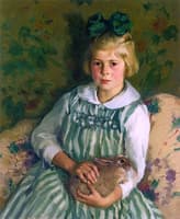 Young Girl with Rabbit
