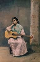 Gitana con guitarra