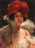 Portrait of a Woman in a Feather Hat