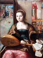 Mary Magdalene with Christ and Martha in the Background