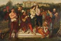 Orlando about to Engage with Charles the Wrestler (from William Shakespeare's 'As You Like It')