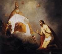 God Inviting Christ to Sit on the Throne at His Right Hand