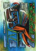 Man Playing Accordion