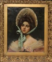 Young Woman wearing a Bonnet