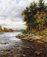 Pine Trees by the River