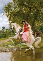 Man and Woman on Horseback
