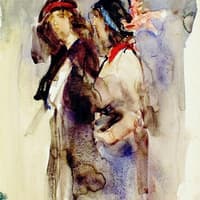 Two Girls in the Street in England