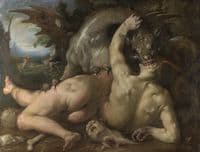 Two Followers of Cadmus Devoured by a Dragon