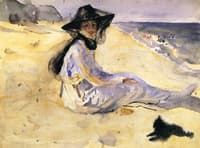Beach Scene with Grazia