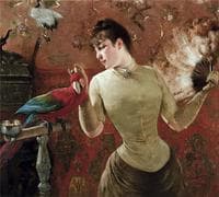 Lady with Parrot