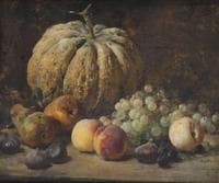 Still life with fruits and pumpkin