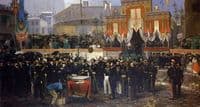 King of Italy Vittorio Emanuele II laying the foundation stone of the Galleria Vittorio Emanuele II